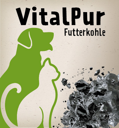 Etikett: VitalPur Futterkohle für Haustiere